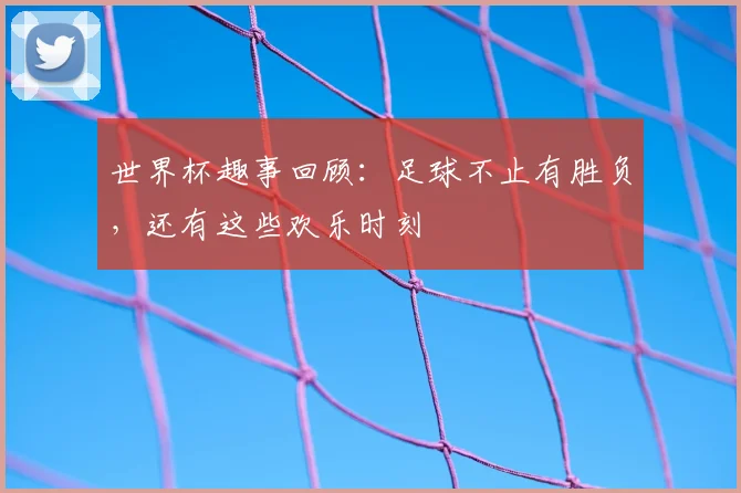 世界杯趣事回顾:足球不止有胜负,还有这些欢乐时刻